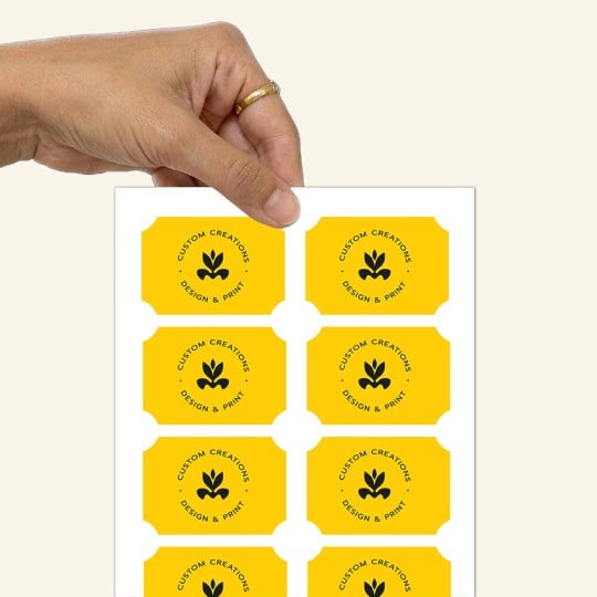 Etiquetas de formato retangular