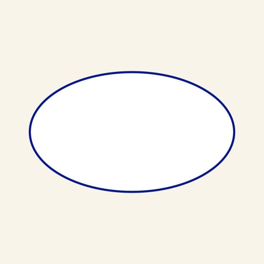 Etiqueta oval única