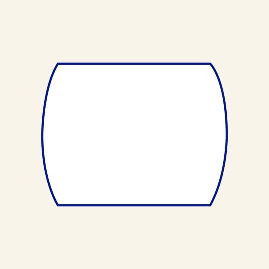 Formato oval contornado