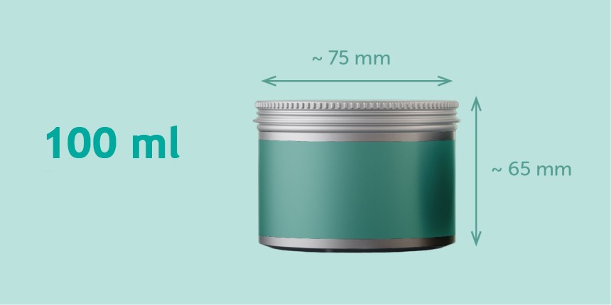 Etiqueta quadrada para potes de vela de 200ml com 65mm de altura e 75mm de largura