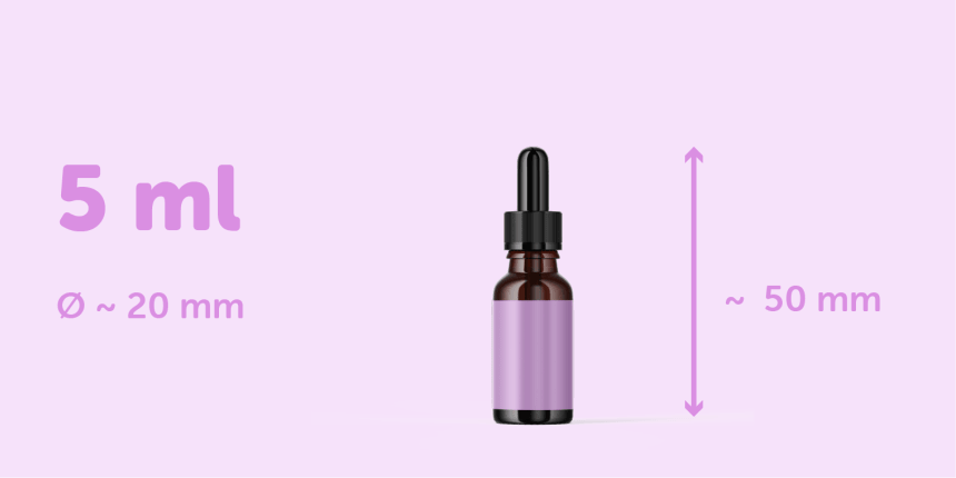 Etiqueta de pote de cosméticos de 5 ml com 50 mm de altura diâmetro 20mm colocada em pote âmbar, etiqueta roxa