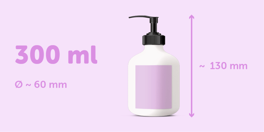 Etiqueta de pote de cosméticos de 300 ml com 130 mm de altura diâmetro 60mm colocada em pote transparente, etiqueta roxa