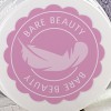 Etiquetas adesivas personalizadas redondas moldadas rosa com escrita bare beauty