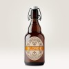 garrafa de vidro para cerveja com etiqueta adesiva personalizada em papel natural